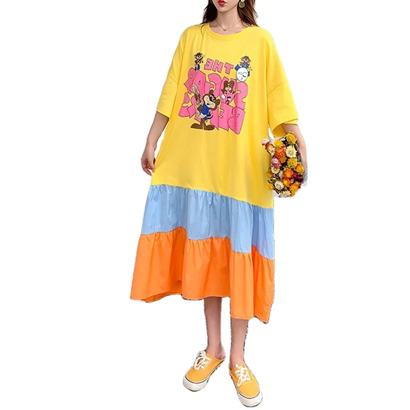 Women Apparel Stock Summer Casual Baggy Frill Long Dress Ladies Oversized Cartoon printing Maxi Plus Size Dresses
Women Apparel Stock Summer Casual Baggy Frill Long Dress Ladies Oversized Cartoon printing Maxi Plus Size Dresses