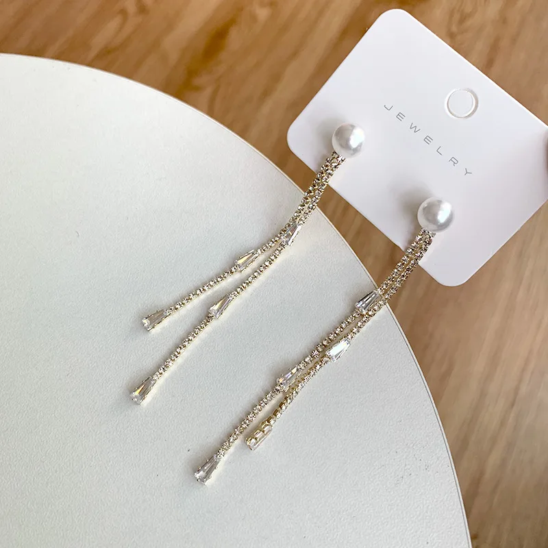 Vershal Luxury 925 Silver Needle Zircon Diamond Minimalist Pearl Tassel Drop Earrings For Women
Vershal Luxury 925 Silver Needle Zircon Diamond Minimalist Pearl Tassel Drop Earrings For Women
