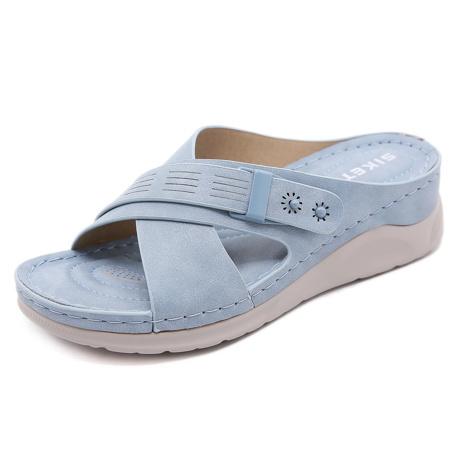 2021 new women's sandals fashion comfortable casual shoes PU thick bottom beach slippers ladies flat sandals
2021 new women's sandals fashion comfortable casual shoes PU thick bottom beach slippers ladies flat sandals