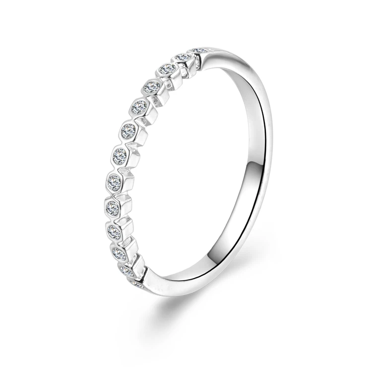 Thin Band Rings Platinum Plated 925 Sterling Silver Cubic Zirconia Engagement Rings for Women
Thin Band Rings Platinum Plated 925 Sterling Silver Cubic Zirconia Engagement Rings for Women