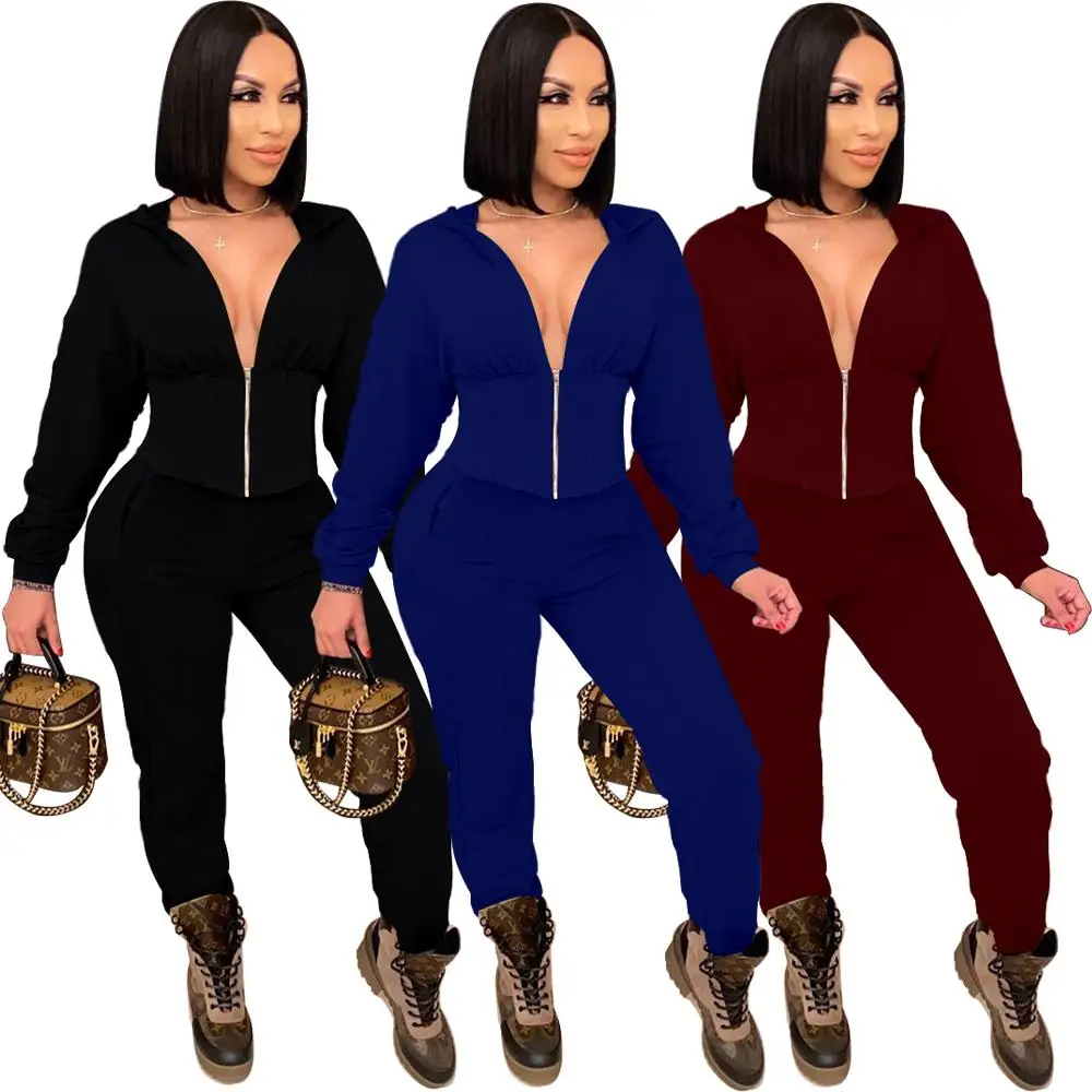 Women Clothing Sport Sets Autumn Winter Long Sleeve Hoodies Women's Two Piece Set
Women Clothing Sport Sets Autumn Winter Long Sleeve Hoodies Women's Two Piece Set