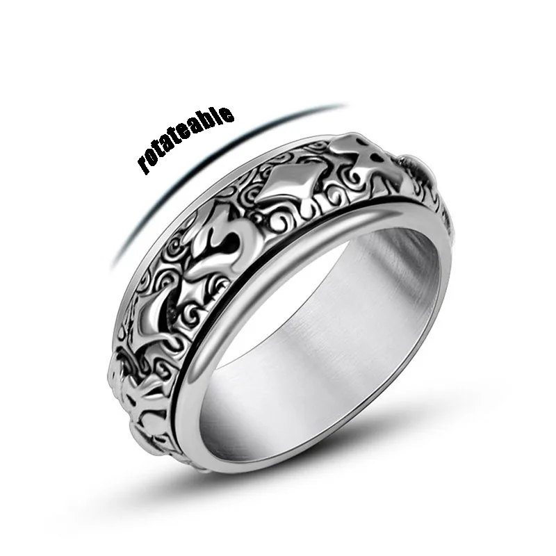 Wholesale And Retail Stainless Steel Antique Silver Men's Hip Hop Punk Gift Party Vintage Rotateable Ring Women's Jewelry
Wholesale And Retail Stainless Steel Antique Silver Men's Hip Hop Punk Gift Party Vintage Rotateable Ring Women's Jewelry