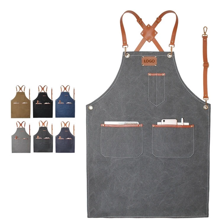 Cotton Canvas Cross Back Adjustable Apron with Pockets for Women and Men, Kitchen Cooking Baking Bib Apron, Customized
Cotton Canvas Cross Back Adjustable Apron with Pockets for Women and Men, Kitchen Cooking Baking Bib Apron, Customized