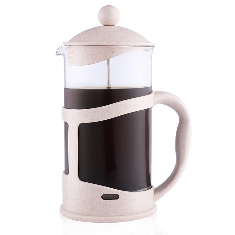 Eco-friendly Portable Travel French Press Coffee Maker Glass French Press With Wheat Straw Plastic, Customized
Eco-friendly Portable Travel French Press Coffee Maker Glass French Press With Wheat Straw Plastic, Customized