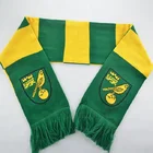 ODM OEM Low MOQ 100 Cashmere Football Fan Scarf Custom Made Acrylic Knit Soccer Scarf with Your brand
