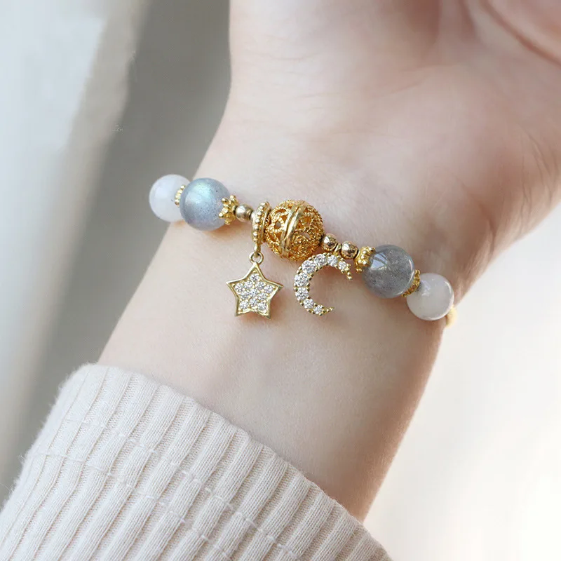 Natural Stone Bracelets Bangles Crystal Beads Bracelets for Women Moonstone Citrine Strawberry Quartz 925 Silber Jewellery
Natural Stone Bracelets Bangles Crystal Beads Bracelets for Women Moonstone Citrine Strawberry Quartz 925 Silber Jewellery