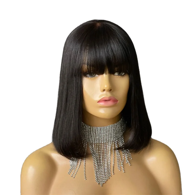 Joywigs Factory Human Hair Kimk Closure Wig in Stock Natural Color Bob with Bangs 1.5x4in Lace Front Wigs Brazilian Hair Short
Joywigs Factory Human Hair Kimk Closure Wig in Stock Natural Color Bob with Bangs 1.5x4in Lace Front Wigs Brazilian Hair Short