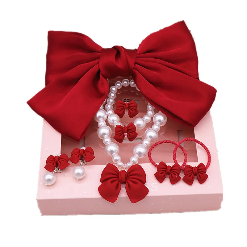 New Trend 7 pcs/set Children's Birthday Gift with Necklace Bracelet Ring Earrings Bowknot Hair Accessories, 5 color
New Trend 7 pcs/set Children's Birthday Gift with Necklace Bracelet Ring Earrings Bowknot Hair Accessories, 5 color