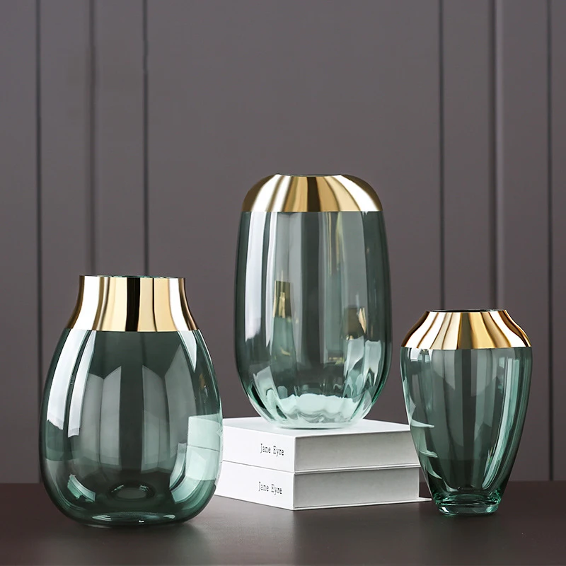 ins creative home soft decoration dried flower vase decoration transparent glass vase