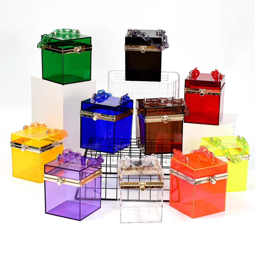 Transparent box shape designer bags handbags women famous mini candy color purses and handbags women hand bags
Transparent box shape designer bags handbags women famous mini candy color purses and handbags women hand bags