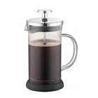 304 Stainless Steel Stand Clean Durable Heat Resistant Borosilicate Glass Camping French Press Coffee Maker