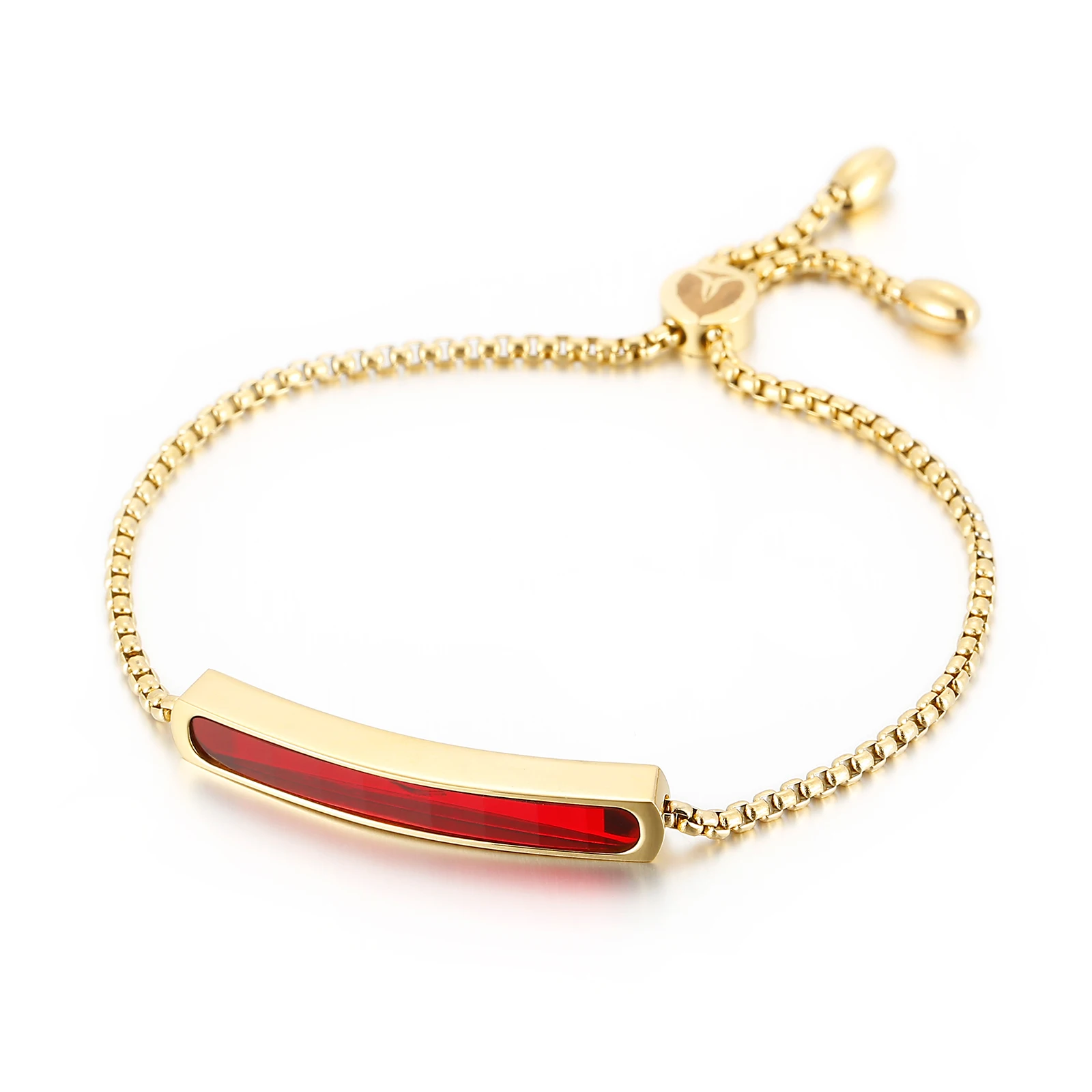 Fashion Simple Stainless Steel Red/Black Glass Women Jewelry Bracelet For Gift, Gold
Fashion Simple Stainless Steel Red/Black Glass Women Jewelry Bracelet For Gift, Gold