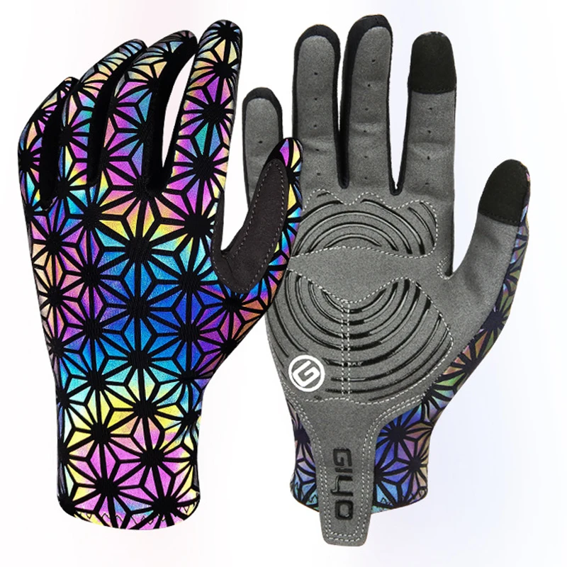 Colorful Reflective discoloration Photosensitive Racing Gloves Night Gel Padded MTB Cycling Gloves, Colorfule
Colorful Reflective discoloration Photosensitive Racing Gloves Night Gel Padded MTB Cycling Gloves, Colorfule