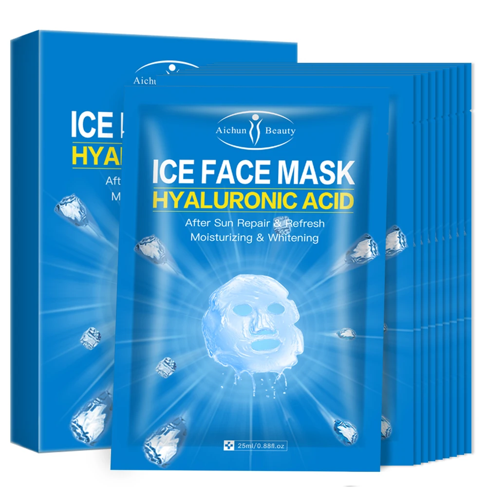 Aichun Beauty Face Sheet Mask Moisturizing And Whitening Hyaluronic Acid Ice Facial Mask For After Sun, White
Aichun Beauty Face Sheet Mask Moisturizing And Whitening Hyaluronic Acid Ice Facial Mask For After Sun, White