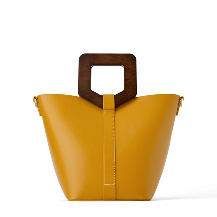 XP1286 custom smooth leather wooden handle ladies hand bag women bucket handbag for women
XP1286 custom smooth leather wooden handle ladies hand bag women bucket handbag for women