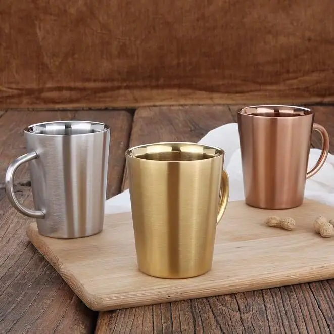 340ML Logo Print Stainless Steel Double Wall Mugs Tea Cups Drinking Cups for Beer, Gold,sliver,rose gold
340ML Logo Print Stainless Steel Double Wall Mugs Tea Cups Drinking Cups for Beer, Gold,sliver,rose gold