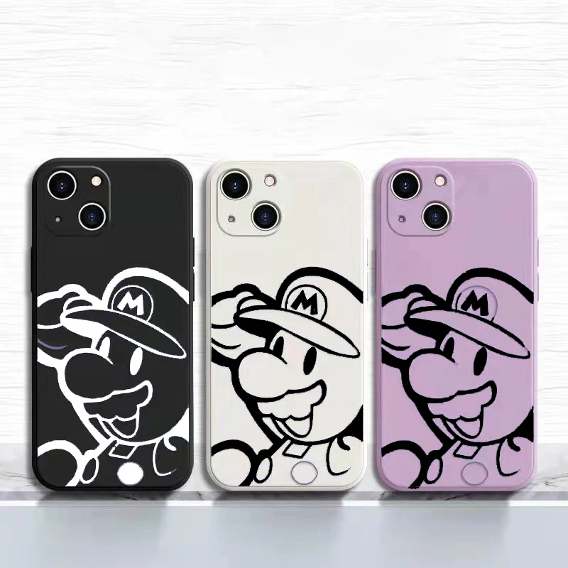 Cartoon Mario Phone Case for iPhone 13 12 11 Pro XR X Xs Max 8 7 Mini Frosted Super Silicone Cases Soft Back Cover, 4 colors
Cartoon Mario Phone Case for iPhone 13 12 11 Pro XR X Xs Max 8 7 Mini Frosted Super Silicone Cases Soft Back Cover, 4 colors