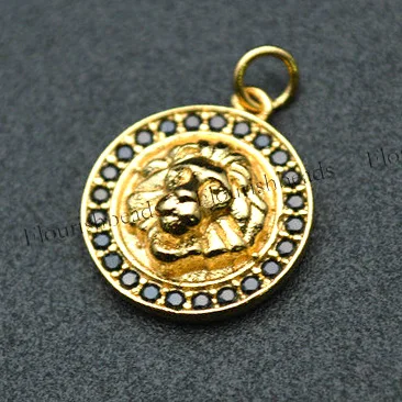 Black CZ Beads Paved Cool Lion Head Round Coin Shape Necklace Bracelets Charms Jewelry Findings
Black CZ Beads Paved Cool Lion Head Round Coin Shape Necklace Bracelets Charms Jewelry Findings