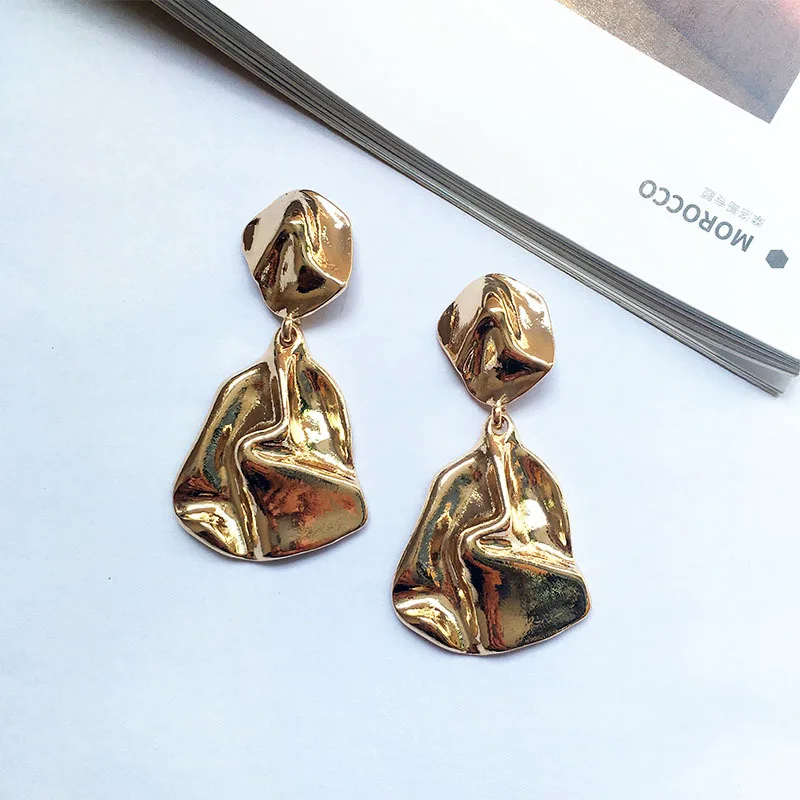 Ruigang 2021 Best Selling Gold Metal Statement Drop Round Irregular Geometric Stud Earrings for Women
Ruigang 2021 Best Selling Gold Metal Statement Drop Round Irregular Geometric Stud Earrings for Women