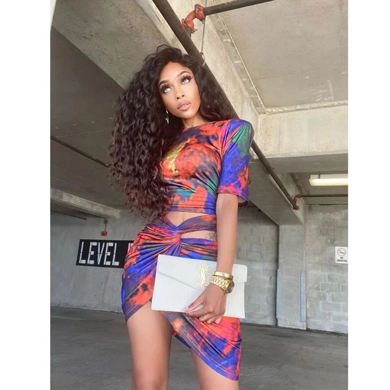 Best Selling Sexy Irregular Two Piece Party Dress Set Summer Short Sleeve Tie Dye Fashion Women Dress Dresses
Best Selling Sexy Irregular Two Piece Party Dress Set Summer Short Sleeve Tie Dye Fashion Women Dress Dresses