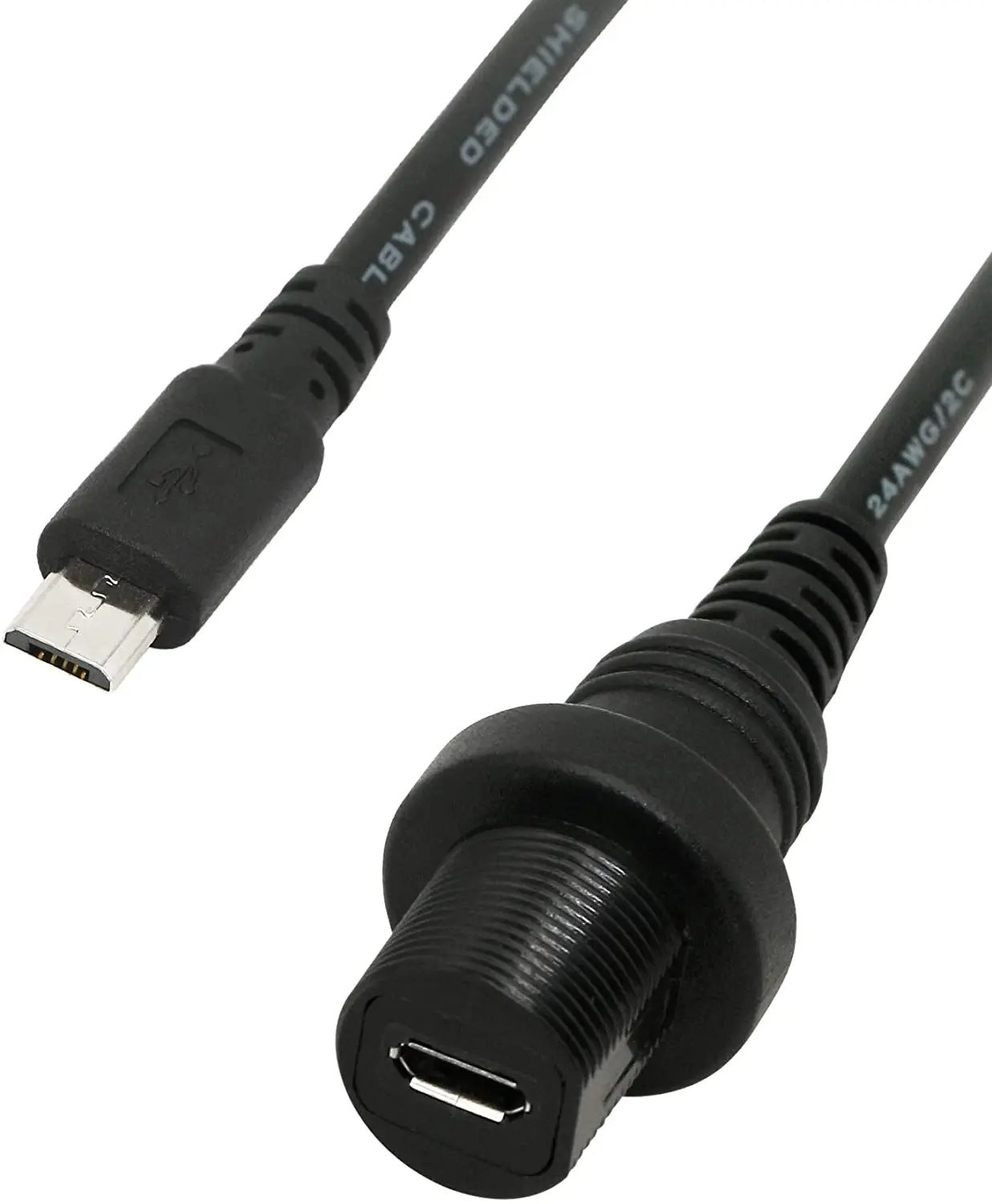 IP67 Micro usb 5pin male to micro 5pin female micro usb panel mount extension dash flush cable connector for car boat dashboard
IP67 Micro usb 5pin male to micro 5pin female micro usb panel mount extension dash flush cable connector for car boat dashboard