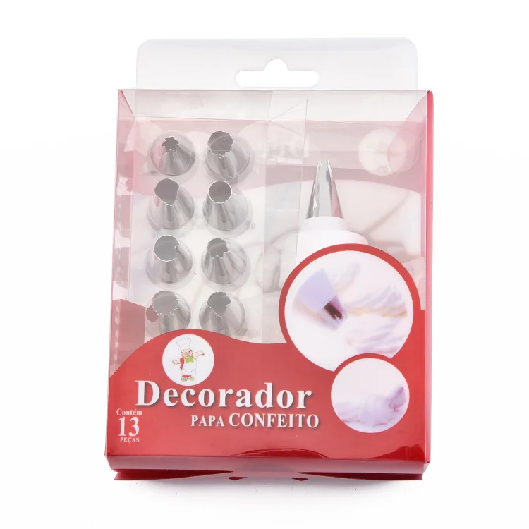 hot sell 15 PCS stainless steel icing nozzles kit with converter cake decorator, White/blue/red
hot sell 15 PCS stainless steel icing nozzles kit with converter cake decorator, White/blue/red