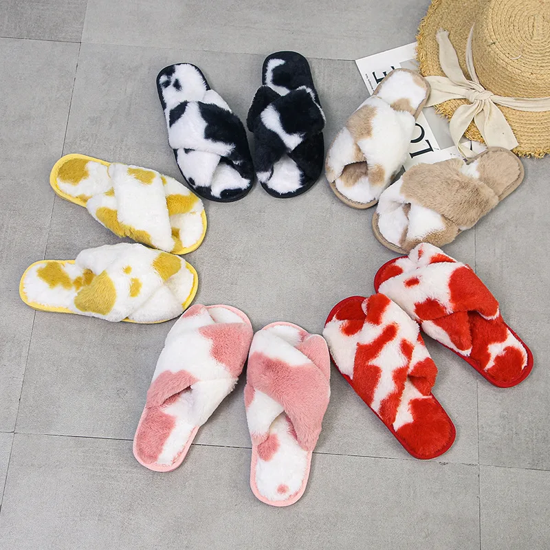 2021 New Home Plush Slippers Cow Pattern Cross Casual Wool Slippers Fashion Slippers, Customized color
2021 New Home Plush Slippers Cow Pattern Cross Casual Wool Slippers Fashion Slippers, Customized color