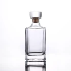 Factory wholesale 750 ml Glass Bottle with Cork For Brandy Vodka Whiskey Liquor