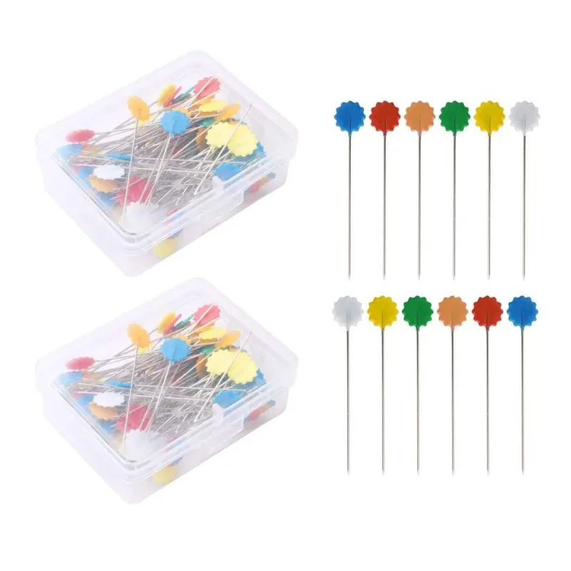 100Pcs/ box Flower Head Sewing Pins Quilting Pins for Sewing DIY Projects, As your request
100Pcs/ box Flower Head Sewing Pins Quilting Pins for Sewing DIY Projects, As your request