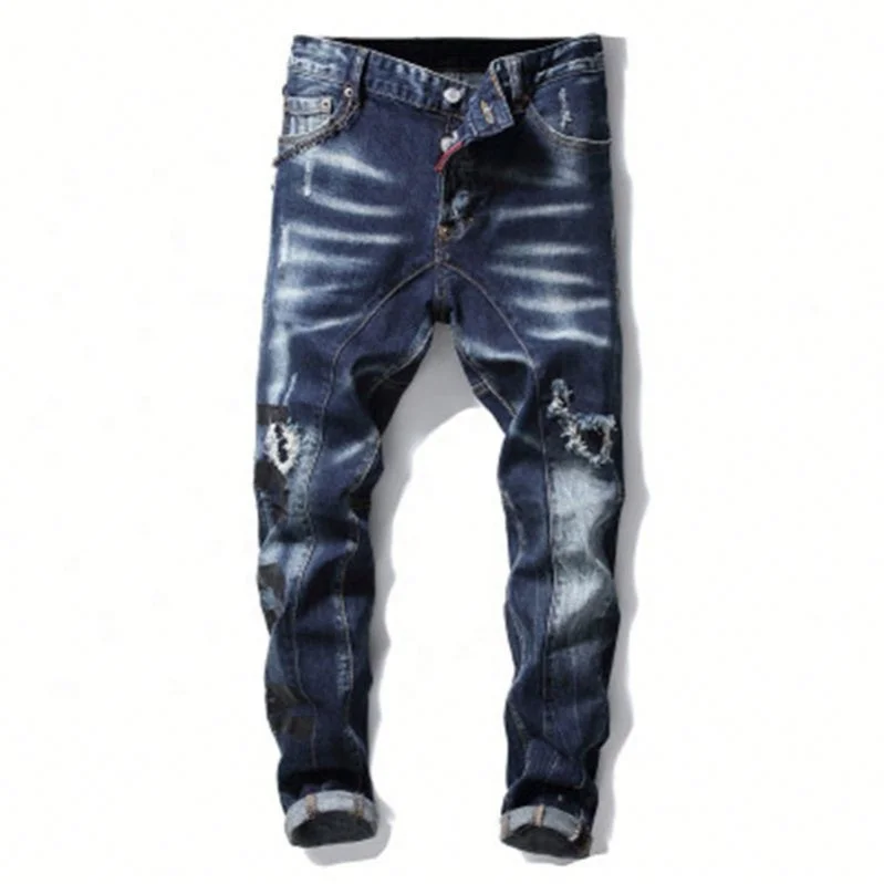 Voogue New Fashion casual pants men's Stitching Korean Hole European station digital pants nightclub Jeans, Customized color
Voogue New Fashion casual pants men's Stitching Korean Hole European station digital pants nightclub Jeans, Customized color