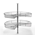 270 circle lazy susan kitchen cabinet storage wire revolving basket