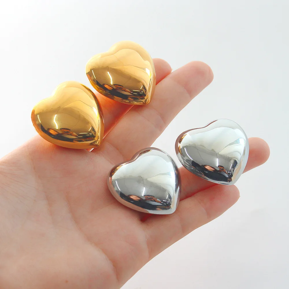 Fashion Design Gold And Silver Heart Stud Earring Tarnish Free Stainless Steel Big Heart Earrings For Women
Fashion Design Gold And Silver Heart Stud Earring Tarnish Free Stainless Steel Big Heart Earrings For Women