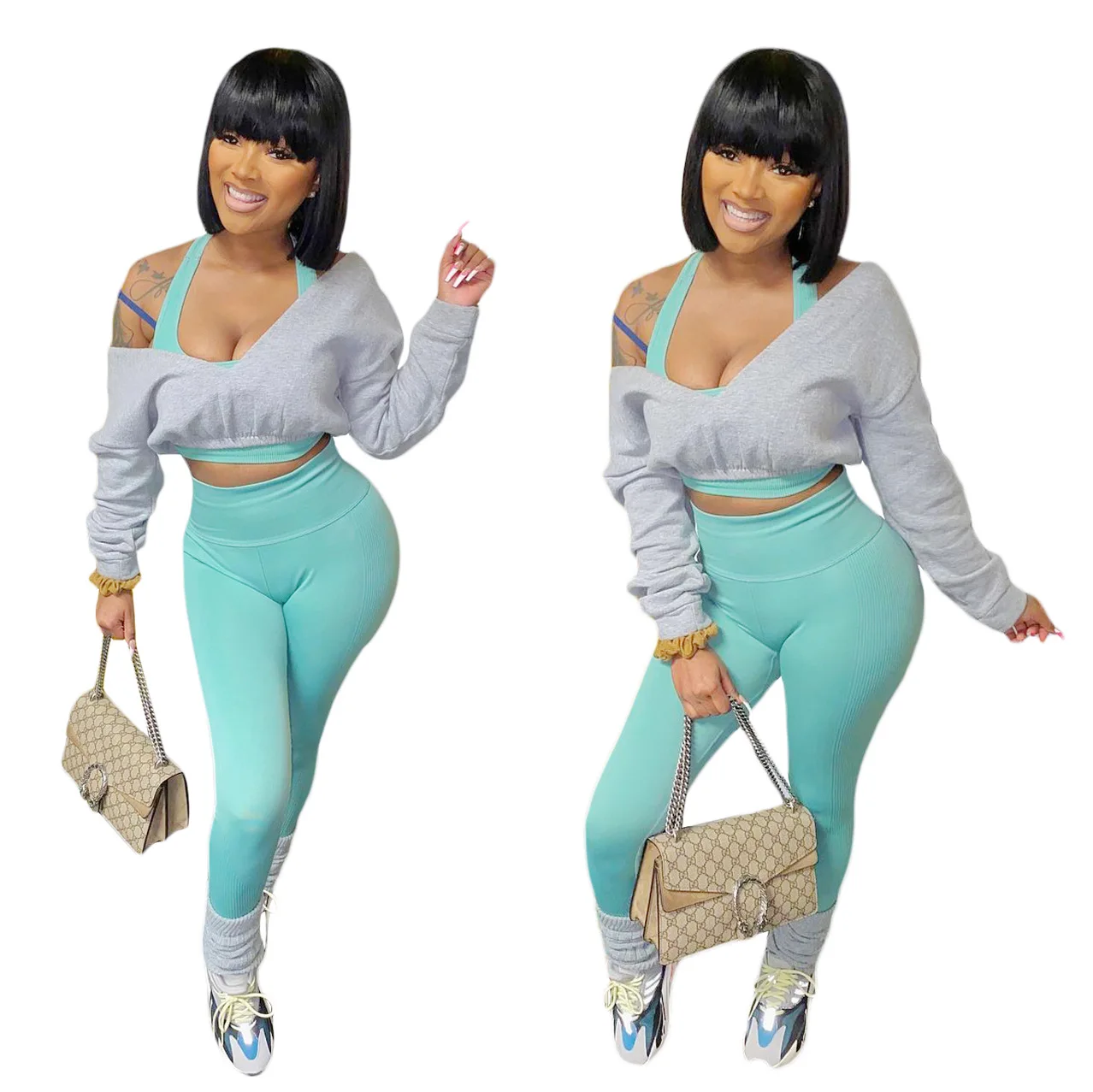 3 Piece Active Gym Wear Yoga Set with Jacket Cropped Hoodie Yoga Sets Fitness Women Jogger Set 3 Piece Tracksuits for Women
3 Piece Active Gym Wear Yoga Set with Jacket Cropped Hoodie Yoga Sets Fitness Women Jogger Set 3 Piece Tracksuits for Women