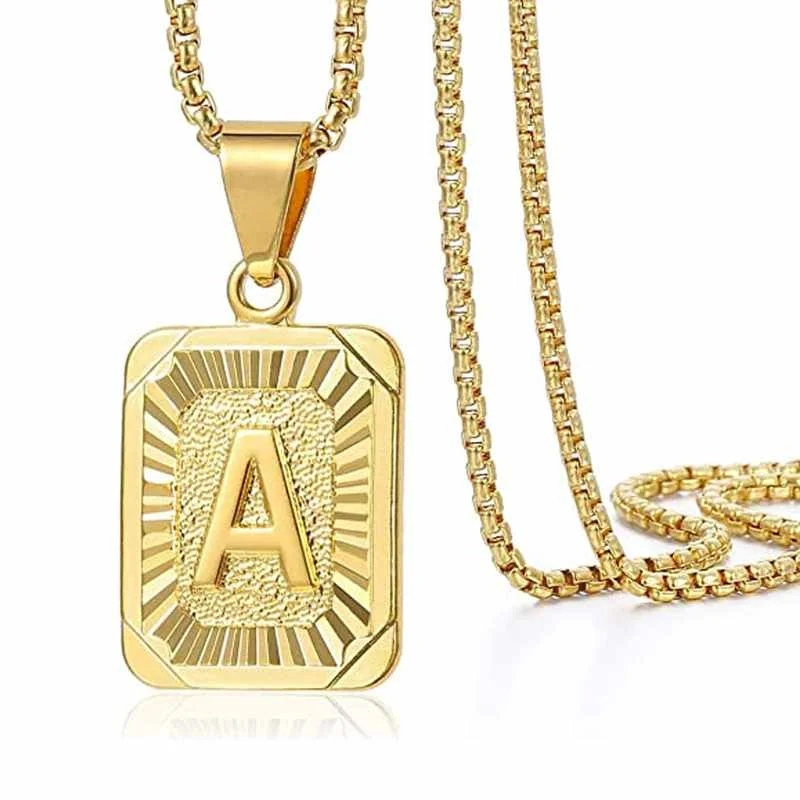 Initial Letter Pendant Necklace Capital Letter 18K Gold Plated A- Z Stainless Steel Necklace for Mens Womens
Initial Letter Pendant Necklace Capital Letter 18K Gold Plated A- Z Stainless Steel Necklace for Mens Womens