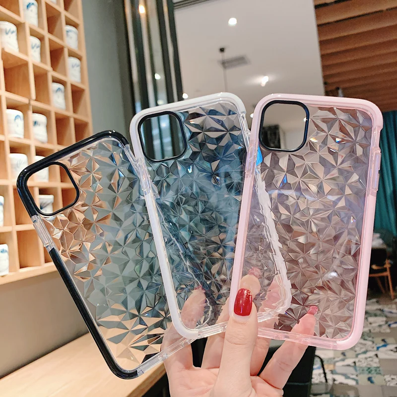 High quality diamond texture silicone phone case for iphone 11 12 xr x for iphone 7 8 6s Plus mobile case cover clear shockproof, 5 colors
High quality diamond texture silicone phone case for iphone 11 12 xr x for iphone 7 8 6s Plus mobile case cover clear shockproof, 5 colors