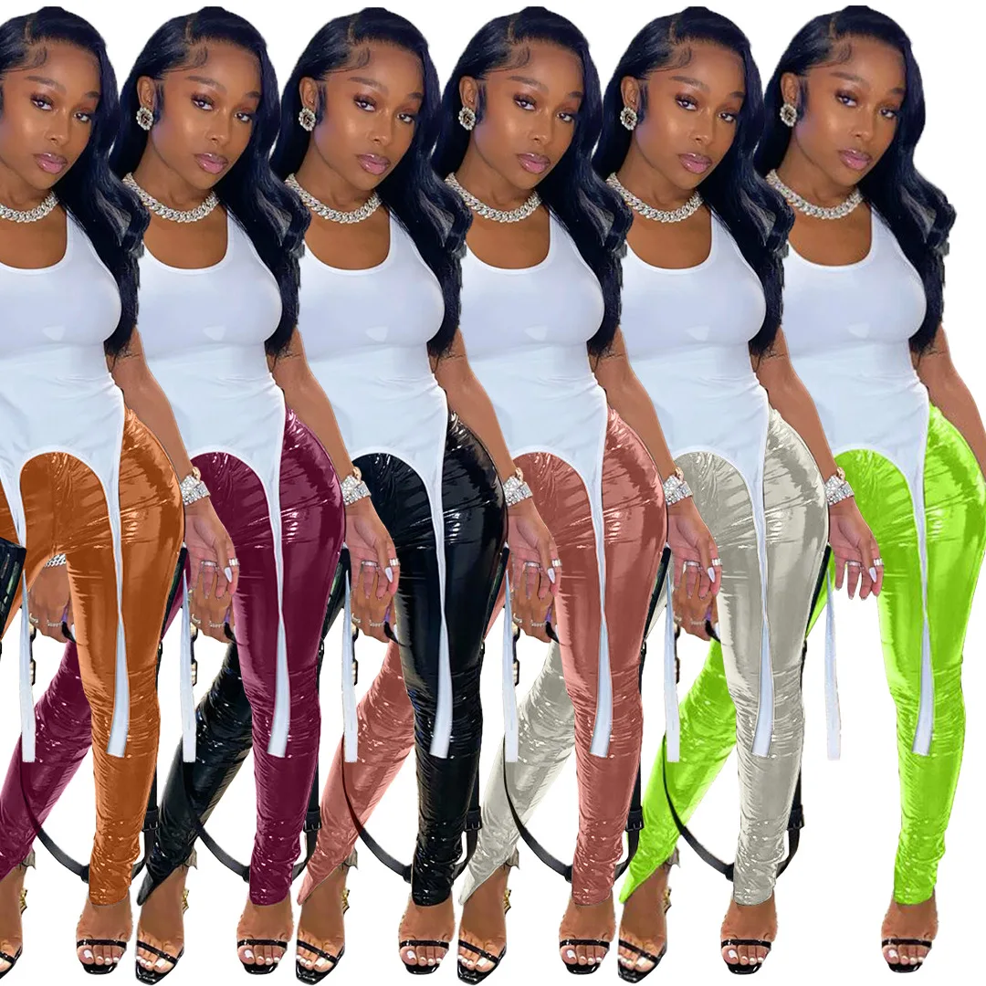 Women's Trousers Skinny Leather Long Black Pants High Waist Leggings Faux PU Leather Pants For Women, As pictures show
Women's Trousers Skinny Leather Long Black Pants High Waist Leggings Faux PU Leather Pants For Women, As pictures show