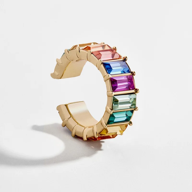 New Fashion Rainbow Diamond Earrings Gold Ear glitter small Hoop Earrings women, Multi/customized
New Fashion Rainbow Diamond Earrings Gold Ear glitter small Hoop Earrings women, Multi/customized