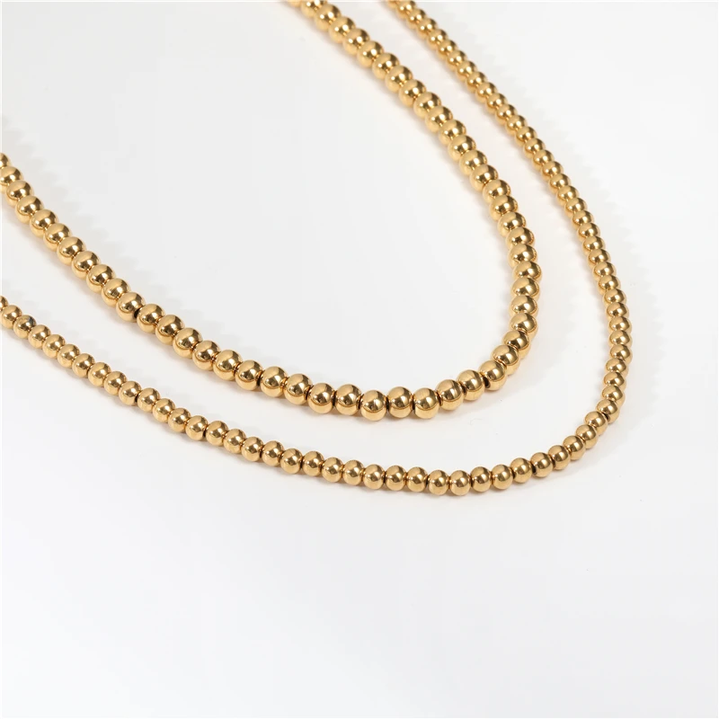 Joolim Jewelry Gold Plated Stainless Steel Bead Necklace Non Tarnish & Waterproof Jewelry Wholesale
Joolim Jewelry Gold Plated Stainless Steel Bead Necklace Non Tarnish & Waterproof Jewelry Wholesale
