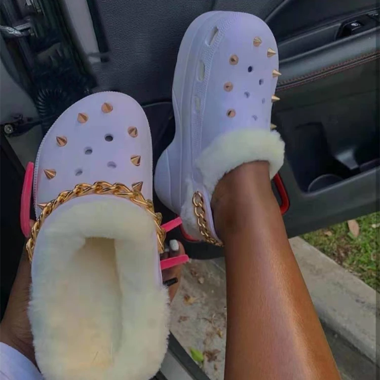 Fashion summer fur slippers for women and ladies outdoor slides footwear sandals shoes Platform Clogs High Heel Clog slippers, Customized color
Fashion summer fur slippers for women and ladies outdoor slides footwear sandals shoes Platform Clogs High Heel Clog slippers, Customized color