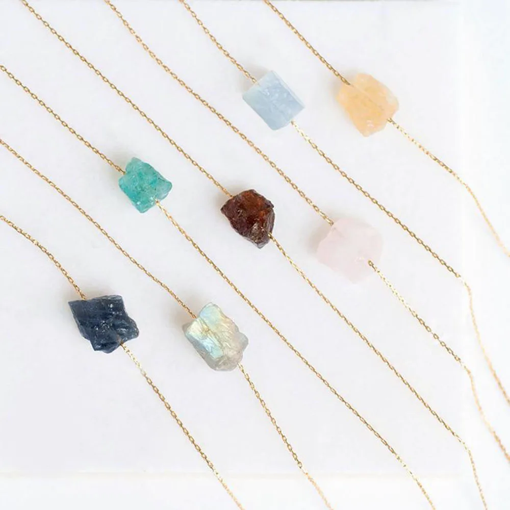 18inch Punk Irregular Natural Stone Necklaces Crystal Rose Pendant Quartz Necklace Womens, As picture
18inch Punk Irregular Natural Stone Necklaces Crystal Rose Pendant Quartz Necklace Womens, As picture
