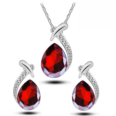 Fashion jewellery Water drop ladies jewellery sets Wholesale jewelry set women accessories necklace, White, pink, purple, green, red, champagne, apple green
Fashion jewellery Water drop ladies jewellery sets Wholesale jewelry set women accessories necklace, White, pink, purple, green, red, champagne, apple green
