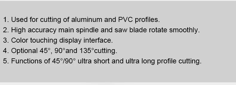 High Precision Aluminum Double Head Miter Saw Angle Cutting Machine