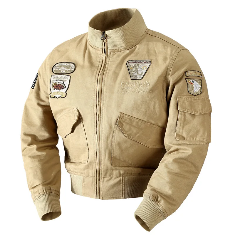 Aliexpress Amazon Spring Autumn Thin Men's Stand Collar Embroidered Air Force Jacket Pure Cotton Wash Large Jacket For Men
Aliexpress Amazon Spring Autumn Thin Men's Stand Collar Embroidered Air Force Jacket Pure Cotton Wash Large Jacket For Men
