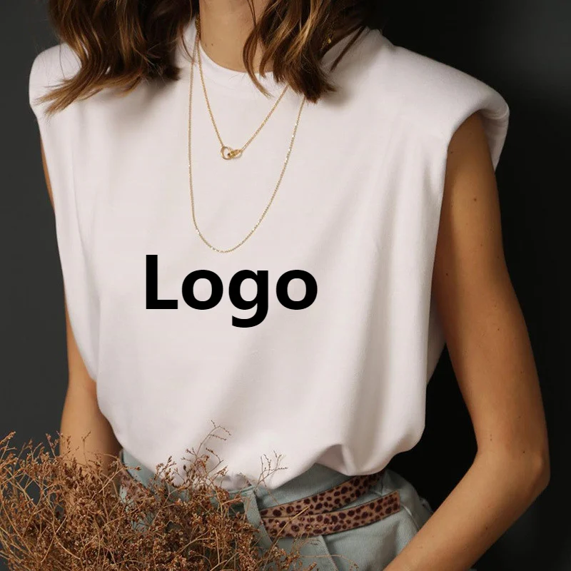 Bottoming Top Sleeveless Shoulder Pad Loose T-Shirt Tops Short Paragraph Women's Clothing Tank Top For Women, Customized color
Bottoming Top Sleeveless Shoulder Pad Loose T-Shirt Tops Short Paragraph Women's Clothing Tank Top For Women, Customized color