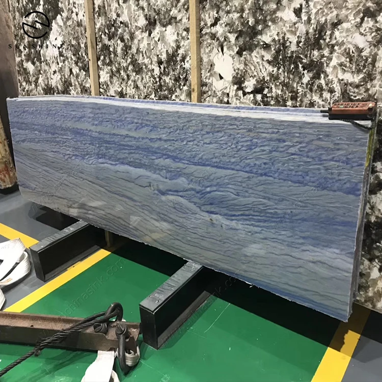 Azul Macaubas quartz Azul Boquira blue marble slab For Interior Decoration