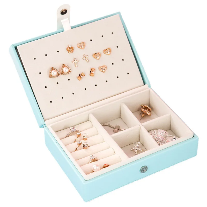 New Double-layer simple jewelry storage box environmental protection PU material portable jewelry box
New Double-layer simple jewelry storage box environmental protection PU material portable jewelry box