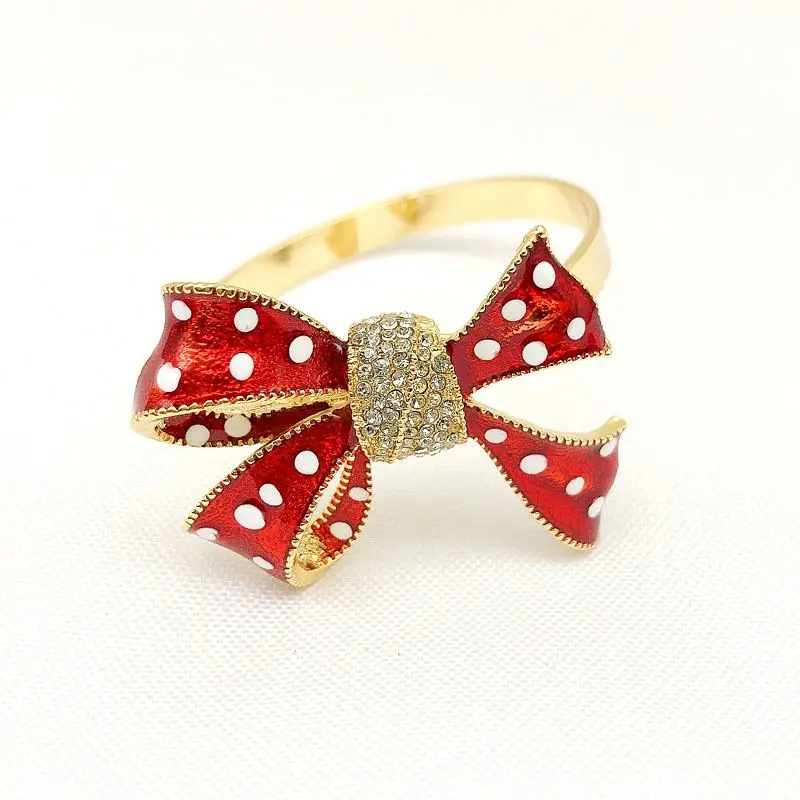 Crystal metal gold napkin ring rhinestone bowknot napkin ring for wedding decoration
Crystal metal gold napkin ring rhinestone bowknot napkin ring for wedding decoration