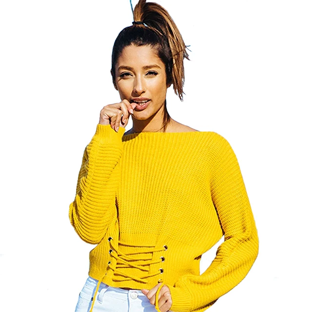 Europe Spring Personality High Tight Waist with String Knitwear Ladies Lantern Sleeve Women Sweater, Customized color
Europe Spring Personality High Tight Waist with String Knitwear Ladies Lantern Sleeve Women Sweater, Customized color