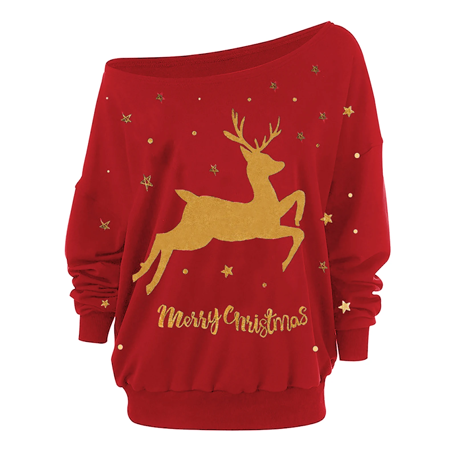 TP0092 2021 Lastest Design Christmas Print Plus Size Off Shoulder Long Sleeve Sweater T Shirt For Women, Multiple color
TP0092 2021 Lastest Design Christmas Print Plus Size Off Shoulder Long Sleeve Sweater T Shirt For Women, Multiple color