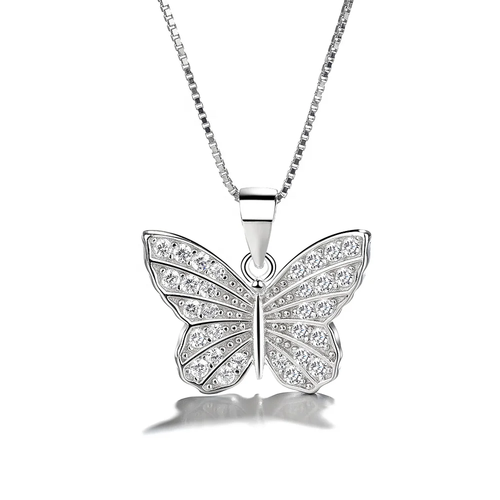 2019 New Simple Jewelry 925 Sterling Silver Cubic Zirconia Butterfly pendant necklace For Woman Gift
2019 New Simple Jewelry 925 Sterling Silver Cubic Zirconia Butterfly pendant necklace For Woman Gift